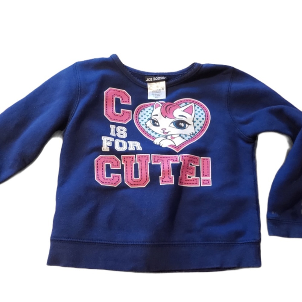 Navy “C is for CUTE” joe boxer sweatshirt 3t